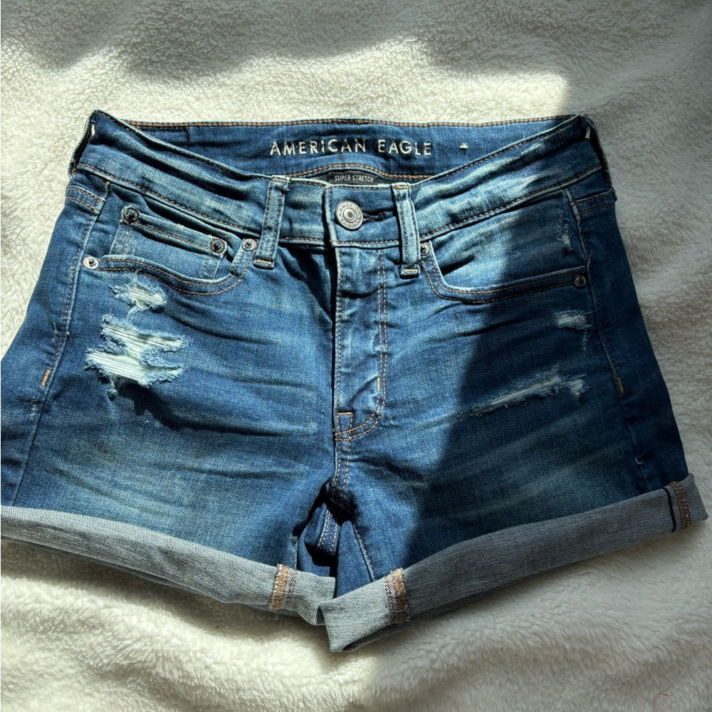 American Eagle Outfitters Midi Super Stretch Shorts
